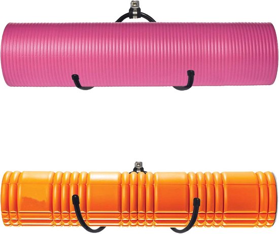 Verstelbare Muurbeugel voor Yogamatten en Foam Rollers - Ruimtebesparende Opslag