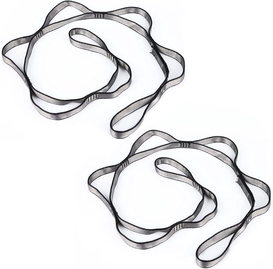 Verstelbare Nylon Yoga Extension Straps voor Hammock, 2 x Daisy Chains met Meerdere Buckles, Ideaal voor Stretching en Pilates Oefeningen