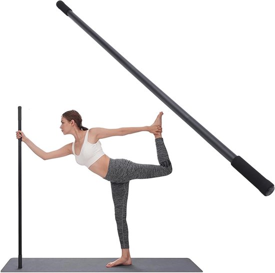 Verstelbare Yoga Stick voor Houdingscorrectie, Anti-slip Handvat, Ideaal voor Fitness en Hardlopen