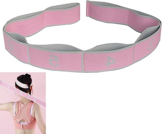 Verstelbare Yoga Strap en Fitness Bands met 8 Ringen voor Effectieve Training en Pilates Oefeningen (Roze)