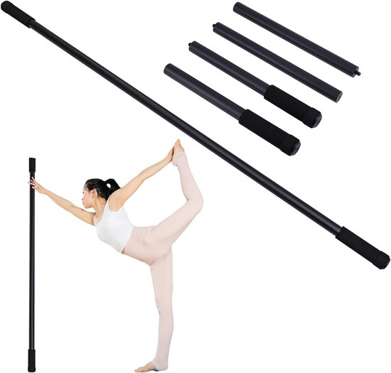 Verstelbare Yoga-stretchingstok - 1,52 m - Multifunctionele trainingsstok voor fitness - Balans - Rekken