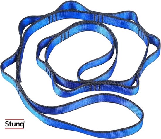 Verstelbare yogariem met 8 lussen - Duurzame trainingsband voor flexibiliteit en krachtoefeningen
