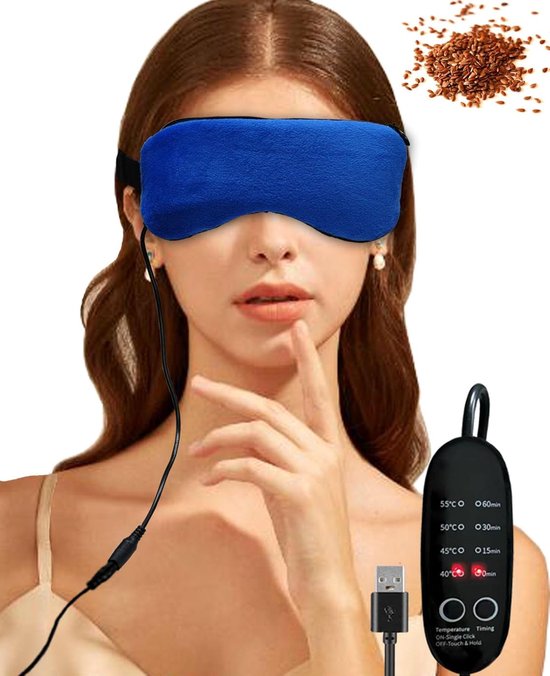 Verwarmend Oogmasker - Warmte Compress - Droge Ogen Verlichten - Instelbare Temperatuur - 19 x 7 x 2 cm