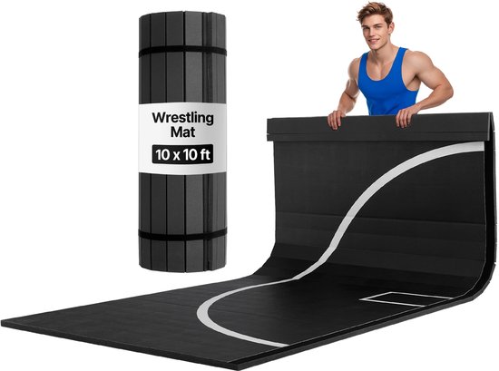 VEVOR Oprolbare Martial Arts Mat 3x3m Gymnastiekmat mma Jiu-Jitsu Yogamat