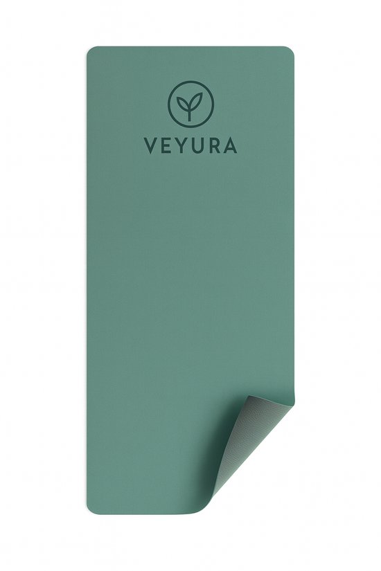 Veyura - Eco Yogamat - Fitness Mat Eco - Sport Mat - Fitnessmat - Trainingsmat - 186cm x 61 cm x 0,6 cm - Anti slip - Groen van Merkloos