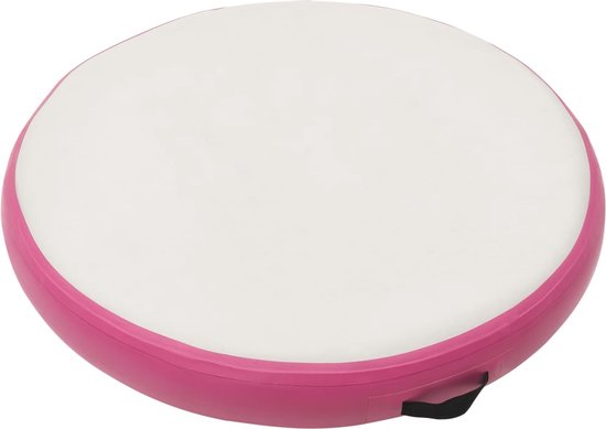 vidaXL Opblaasbare Gymnastiekmat 100x100x20cm Roze