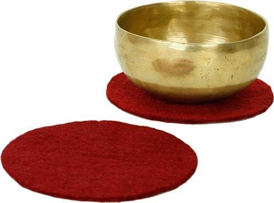 Vilten onderzetter voor klankschalen van Meruïm