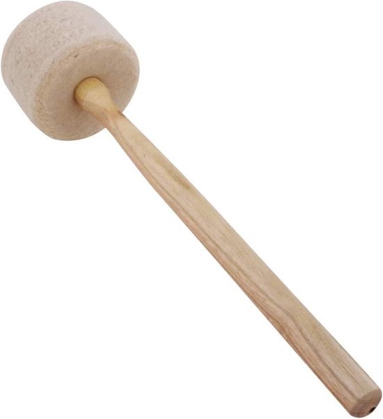 Viltklepel maat 4 klepel voor klankschalen - ca. 33 x 55 cm Ø 8 cm - handgemaakt van YAK Produkten