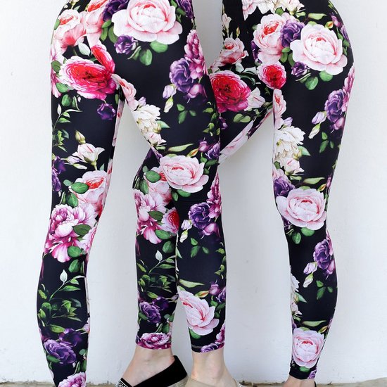 Vintage Rose Legging | Dames | Middelhoge Taille & Stretch | Positive Pants | XXL van Merkloos
