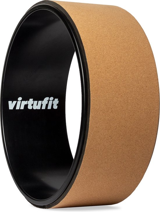 VirtuFit Premium Kurk Yoga Wiel - Ecologisch - 33 cm van VirtuFit