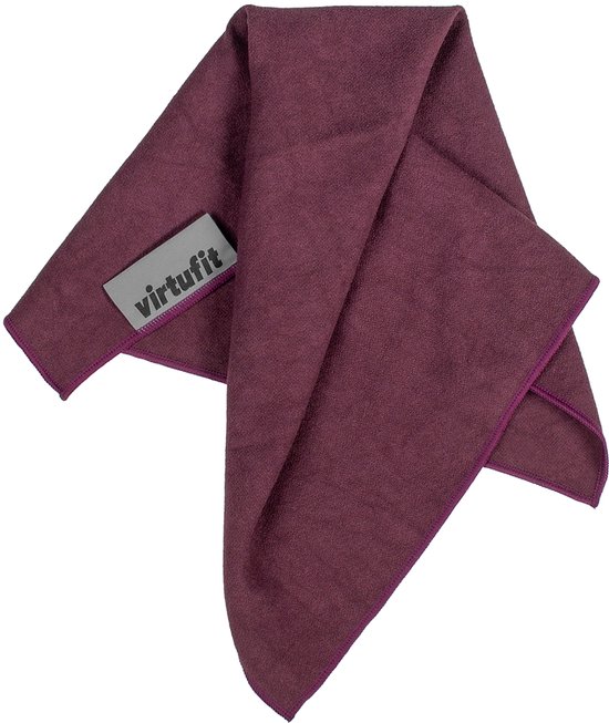 VirtuFit Premium Yoga Handdoek - Absorberend - Microvezel - 76 x 51 cm - Mulberry van VirtuFit