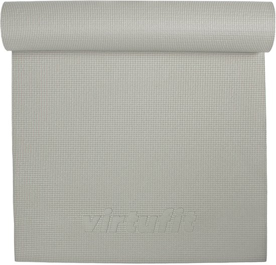 VirtuFit Premium Yoga Mat - Sportmat - Fitness mat - Anti-slip - Dik (4 mm) - Natural Grey van VirtuFit