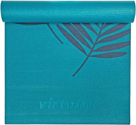 VirtuFit Premium Yoga Mat - Sportmat - Fitness mat - Anti-slip - Dik (4 mm) - Ocean Green Forest van VirtuFit