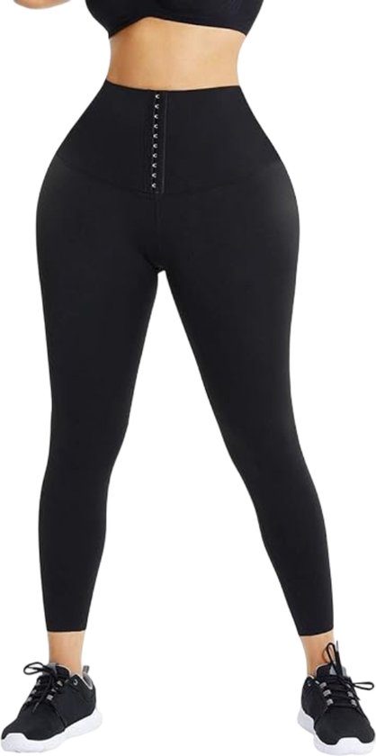 Vivva - Sportlegging Dames met Corset - Shapewear - Sportkleding Dames met Korset - Sportbroek Dames - Hardloopbroek Dames - Zwart - Maat L - HIGHLEGS van Vivva