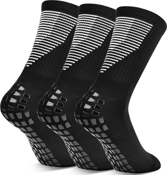 Voetbalsokken antislip voor heren en dames - ademend en anti-blaren - 2/3/4 paar met grip voor voetbal, basketbal, trekking, handbal, yoga en fitness gripsokken voetbal