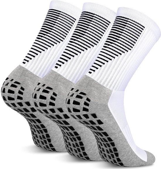 Voetbalsokken antislip voor heren en dames - ademende anti-blaren sokken - grip voor voetbal, basketbal, trekking - handbal, yoga, fitness - 2/3 paar gripsokken voetbal van V-liyos.