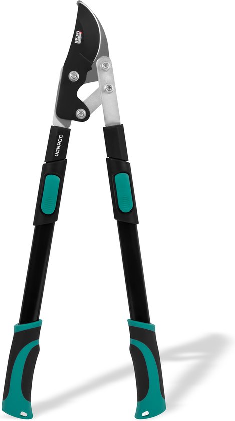 VONROC Takkenschaar – telescopisch – lengte: 63,5 - 85 cm – papegaaienbek – met ILAG anti-kleefcoating - voor takken tot Ø25mm van VONROC