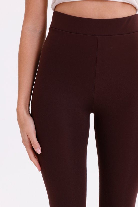 Vrouwen Sportlegging Dames - Yoga Legging Hoge Taille - Sneldrogend, Squat-Proof & Heuplifting - Fitness & Hardlopen - Bruin - S van Litexx