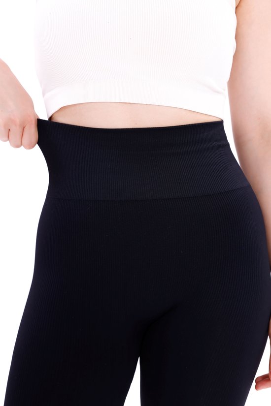 Vrouwen Sportlegging Dames - Yoga Legging Hoge Taille - Sneldrogend, Squat-Proof & Heuplifting - Fitness & Hardlopen - Zwart - S