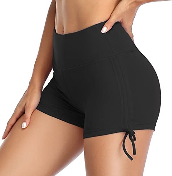 VUTRU Yoga Shorts Dames Hoge Taille Sport Korte Broek Tummy Control Hardloopshorts