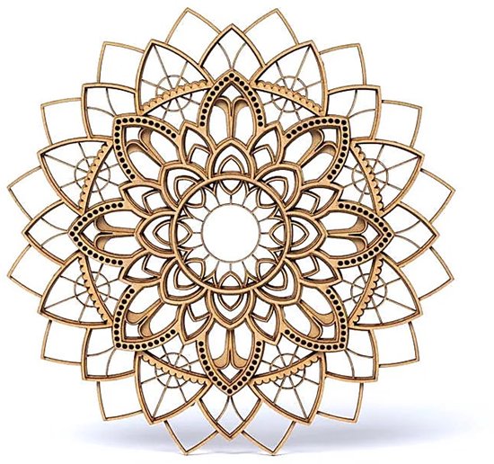 Wanddecoratie Mandala - 25cm van Merkloos