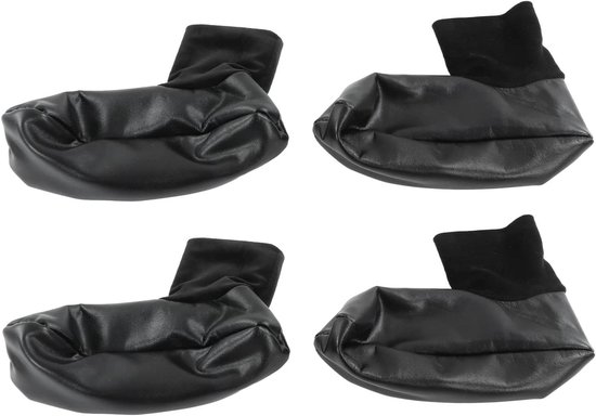 Warme Pluche Thermische Sokken voor Moslims - Set van 2 Paren - Comfortabel en Gevoerd - Ideaal voor Winterse Gebeden in Moskee - Zwart Elasticiteit - Islamitische Khuffain Sokken van Merkloos