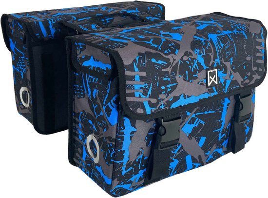 Willex Fietstassen Ice 34 L blauw en zwart van Willex