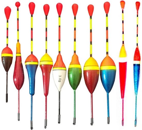 WiseGoods Premium Dobber Set - Dobbers - Vissen - Vishengel Accessoires - Visspullen - Vis Spullen - Hengelsport - Cadeau -10stk van WiseGoods