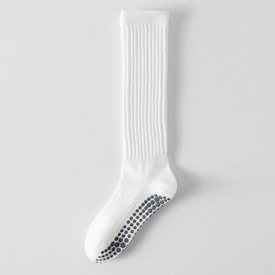 Without Lemon - Yoga/Pilates Sokken - Antislip - Mid calf sokken - Sporten - One size - (Maat 36-40) - 1 paar - Wit van Merkloos