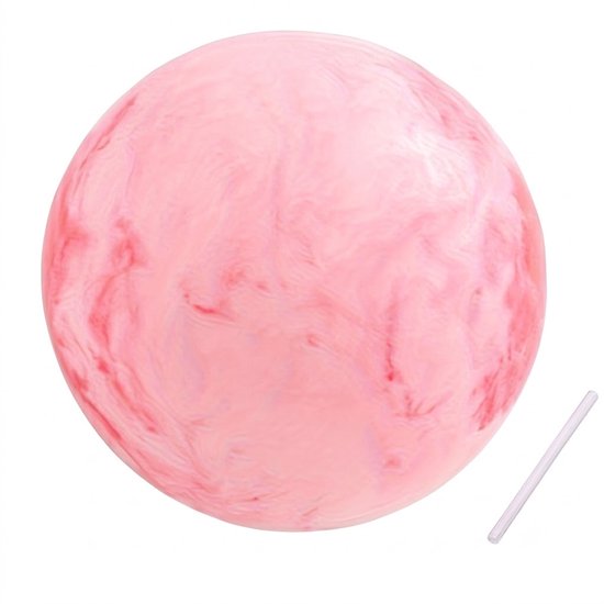 Wolk Roze Pilates en yoga bal Unisex Gymnastiek bal Fitness bal Balans bal Oefen bal Matte Marmerlook Inclusief Opblaasrietje Core Training Yoga Pilates Binnengebruik
