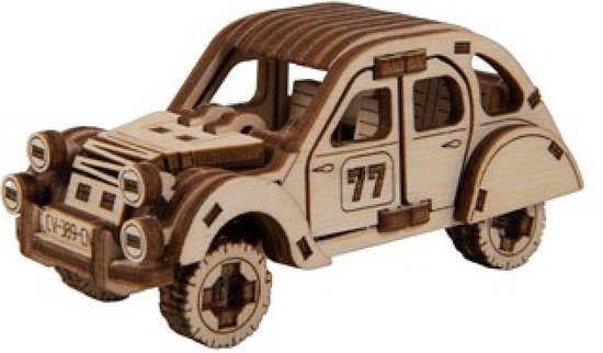 Wooden City Modelbouwset Car Superfast 8,8 Cm Hout Naturel van Wooden City