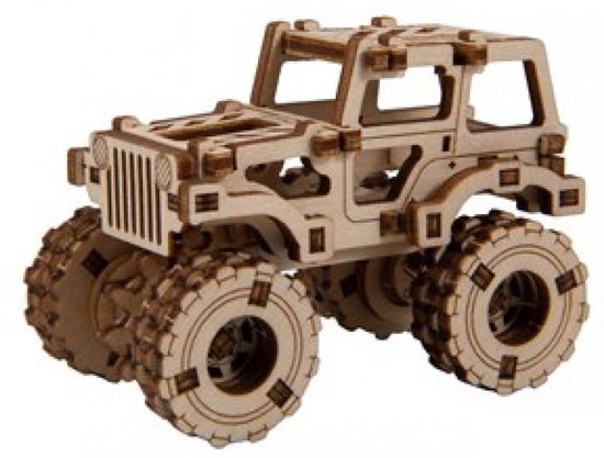 Wooden City Modelbouwset Superfast 6,8 Cm Hout Goud 69-delig van Wooden City