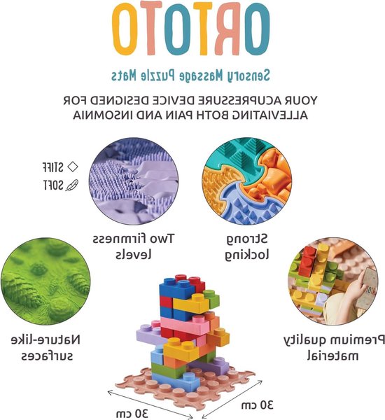 World of Sensory Soft Bricks - Kleurrijke Bouwstenen Zacht Spel Stapelspeelgoed - Grote Set 32 Stuks van amzdeal