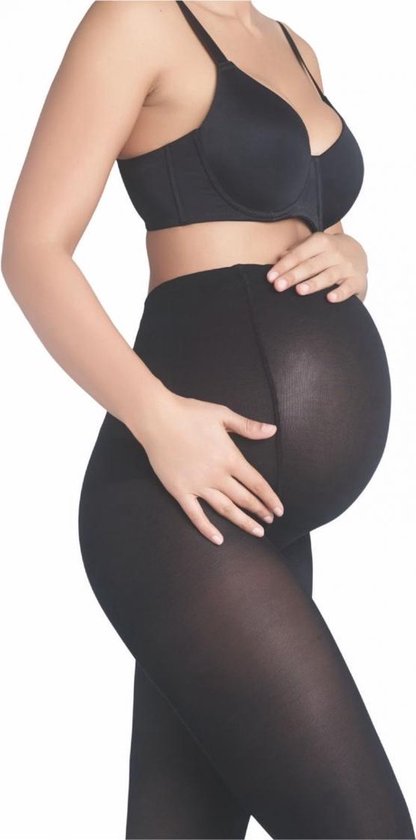 Wow Peach - Zwangerschaps Panty - 40 Denier - Zwart - One Size van Wow Peach