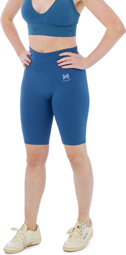 Xtreme Sportswear Korte Sportlegging Dames Short Blauw-XL van Merkloos