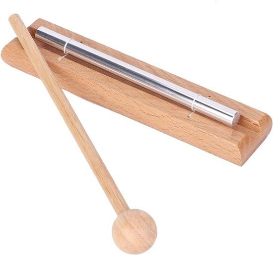 Xylofoon Percussie-instrument - Klokkenspel Geluidstherapie - Meditatie Muziekles - Aluminium Staven - 175 mm Kader - Houtkleur