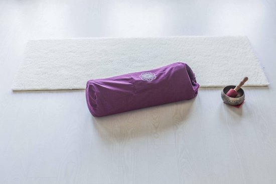 Yin Yoga mat Wol extra dik inclusief draagtas - 75 x 200cm extra breed en lang van Pure Yoga Essentials