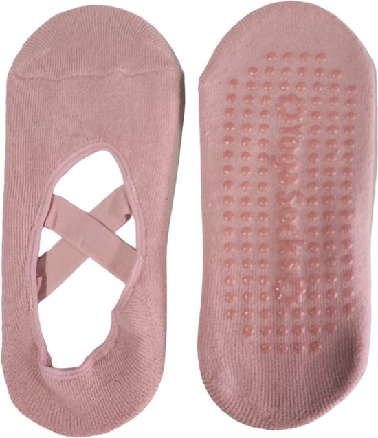 Yoga Anti-slip Sokken Roze - Dames - Ballet - Dans - Gym - Fitness - Pilates - Katoen van Toivo