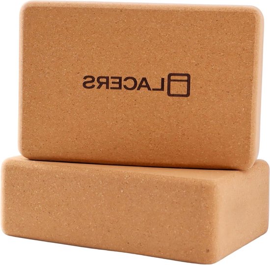 Yoga Block kurk 1 & 2-delige set natuurlijk kurkblok voor yoga pilates fitness stretching en meditatie antislip stabiel en duurzaam voor beginners en gevorderden mat - PetrolLine