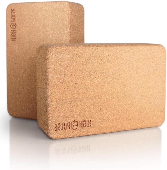 Yoga Block Set van 2 (Cork) - Hoogwaardige kurken yogablokken voor flexibiliteitstraining yoga block wood van Panda নাম।
