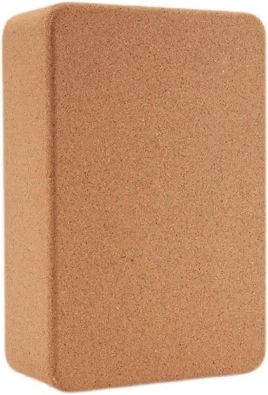 Yoga Blok - Fitness Hulpmiddel - Houding Verbeteren - Hoge Dichtheid Kurk - 23x15x10 cm - Natuurlijk