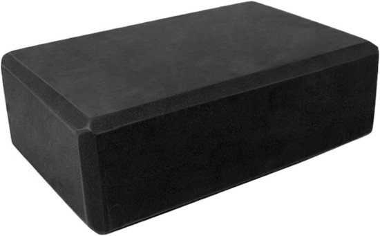 Yoga Blok - Pilates Blok - Oefening Stabiliteit - Zachte Textuur - 23 x 15 x 7.5 cm - Zwart