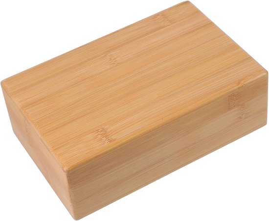 Yoga Blok - Trainingshulpmiddel - Yoga Oefenen - Natuurlijk Bamboe - 23x15x7.5cm - Lichtbruin