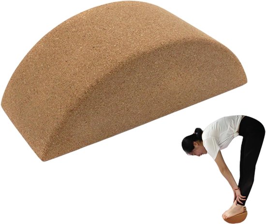 Yoga Blok - Trainingssteen Yogasteen - Flexibiliteit Verbeteren - Hoge Dichtheid Kurk - 85 cm - Geel