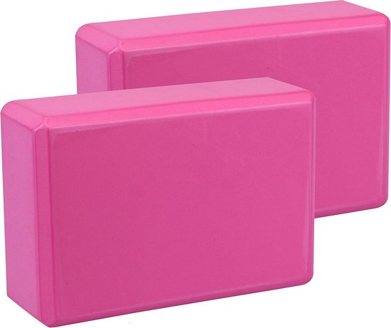 Yoga Blok-Yoga blokken- 2 stuks- fitness stenen- comfortabele fitness-yoga-stenen- antislip- Roze van Merkloos