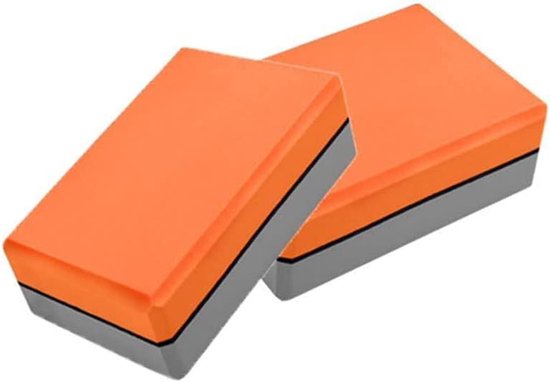Yoga Blokken - Foam Blokken - Oefenen Yoga Houdingen - Hoge Dichtheid Schuim - 228x152x73 cm - Oranje Grijs