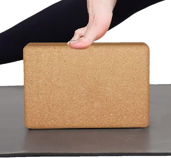 Yoga Blokken - Pilates Hulpmiddel - Yoga Oefening - Antislip Kurk - 23 x 15.5 x 8 cm - Niet gespecificeerd