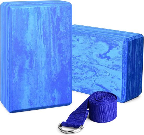 Yoga Blokken Set - Pilates Hulpmiddelen - Flexibiliteit Verbeteren - Afgeschuinde Randen - 23x15x7.5 cm - Camouflage