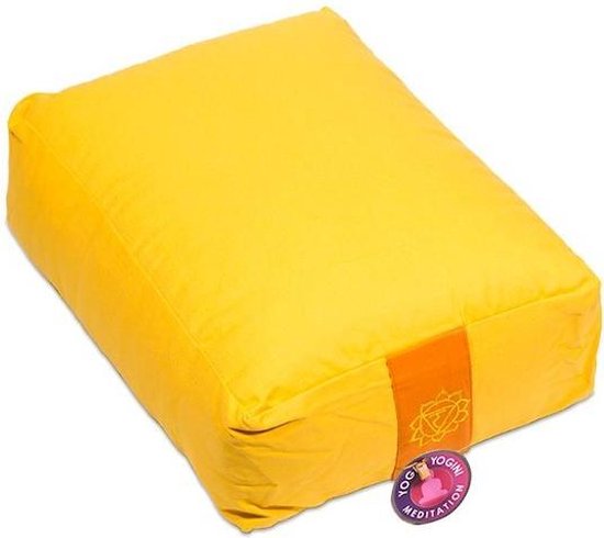 Yoga bolster 3e Chakra Manipura - geel 38x28x15 van Lotus