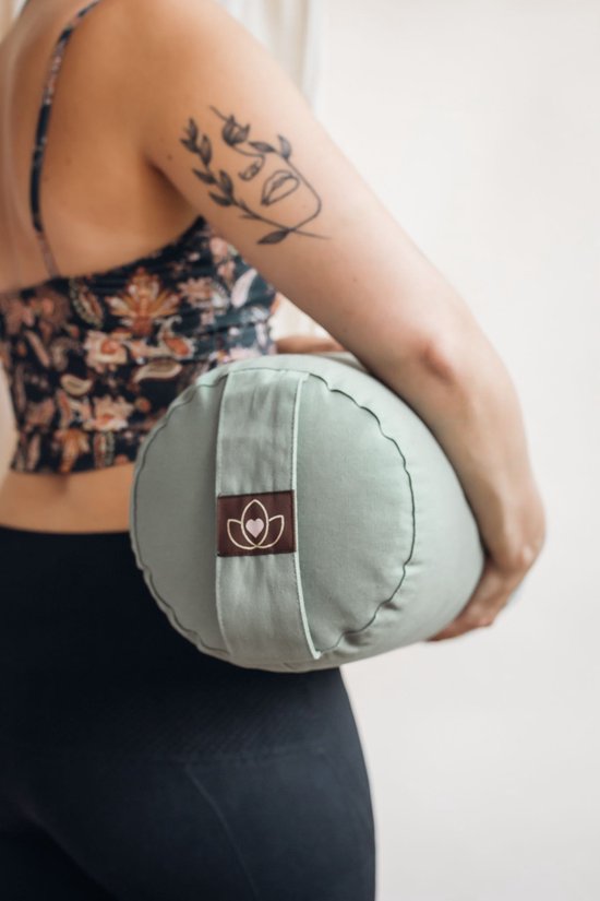 Yoga bolster eco asgroen rond - Lotus van Lotus